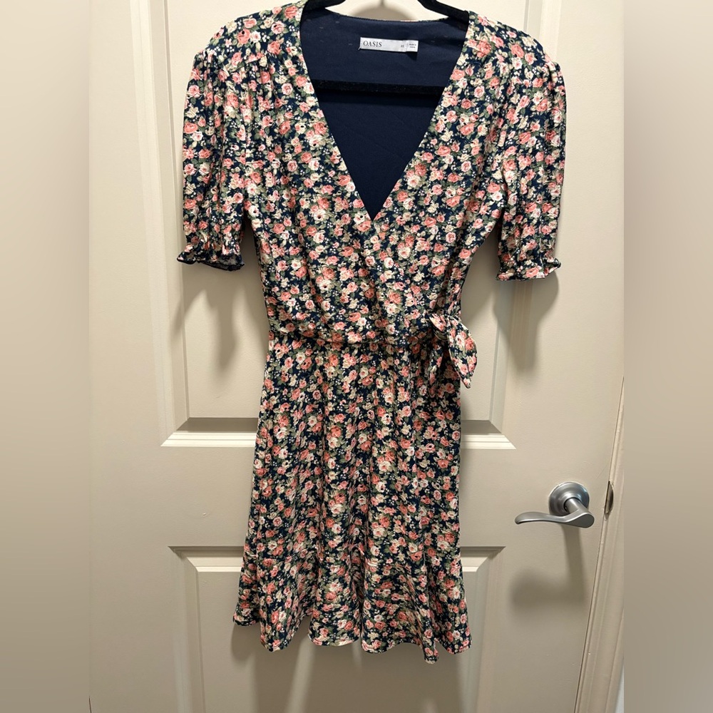 Floral Mini Wrap Dress